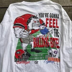 Georgia Bulldogs Bite Auburn Tigers Super Dawg Collection Unisex  Sweatshirt